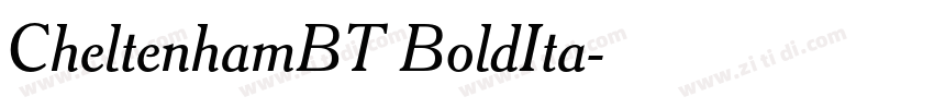 CheltenhamBT BoldIta字体转换